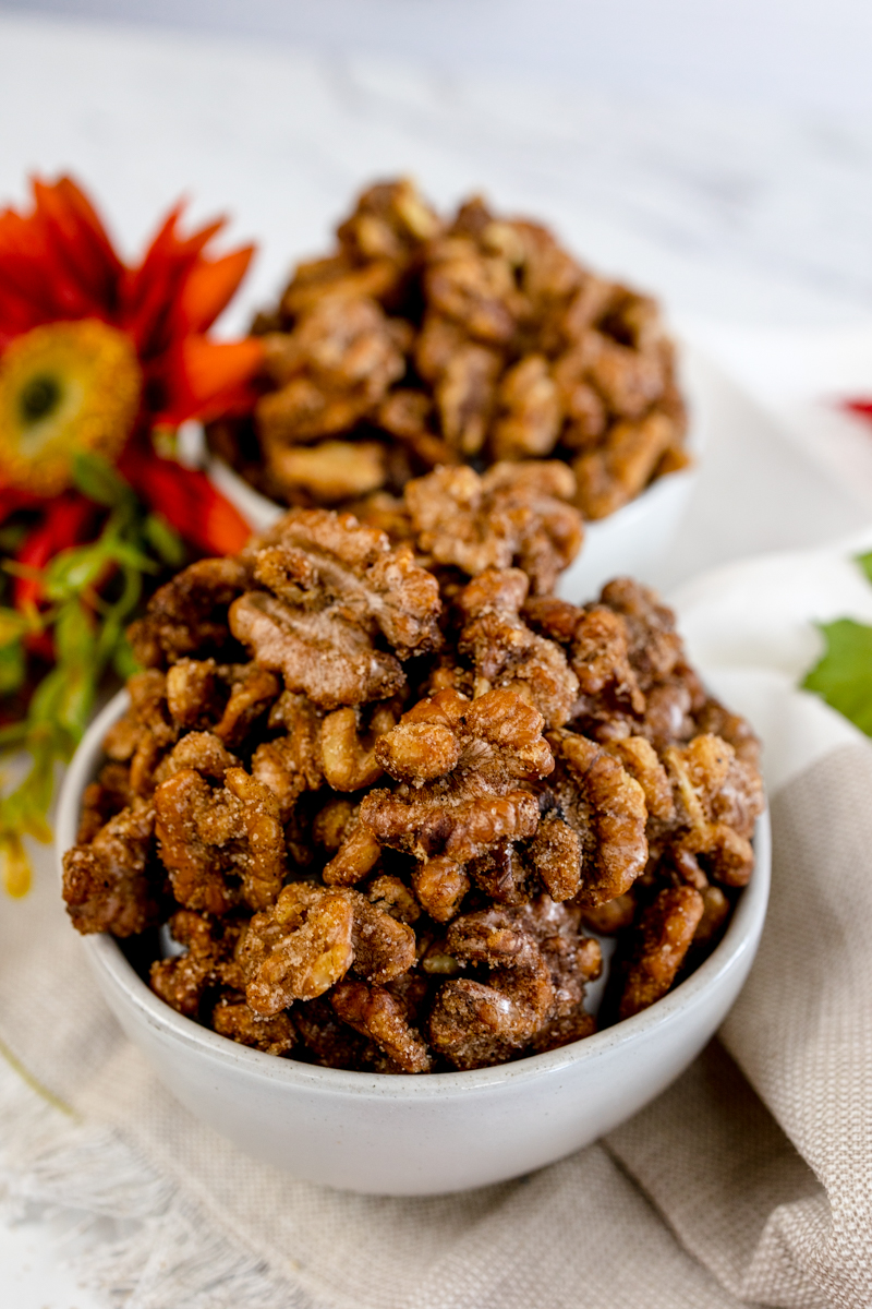 Candied Walnuts in bowl