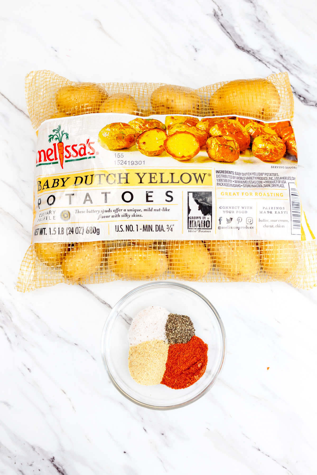 Ingredients needed for Air Fryer Breakfast Potatoes.