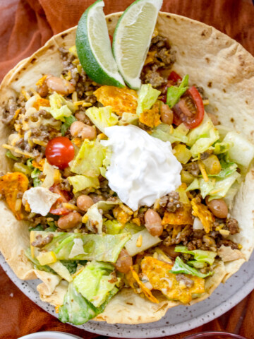 Air Fryer Flour Tortilla Bowl