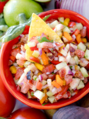 Fresh Fig Salsa loaded with delicious flavor and fresh figs