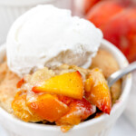Air Fryer Peach Cobbler