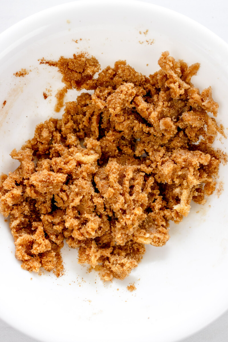 Overhead image of cinnamon sugar mixture.