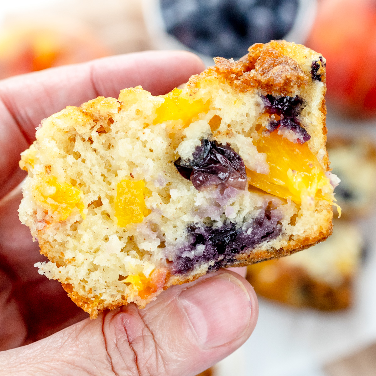 Blueberry Peach Muffins
