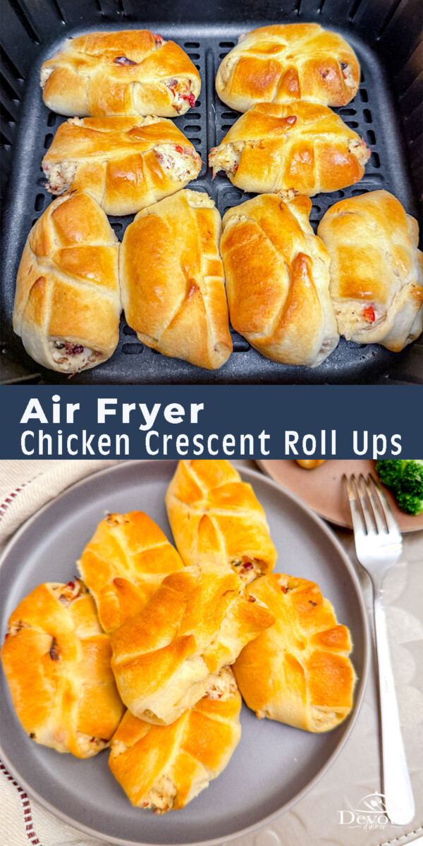 Air Fryer Chicken Crescent Roll ups