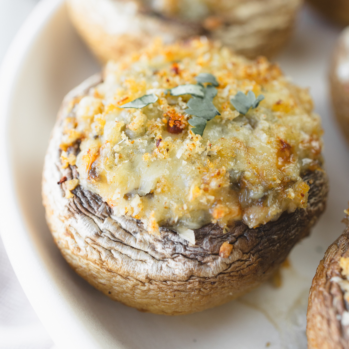 Air Fryer Stuffed Mushrooms